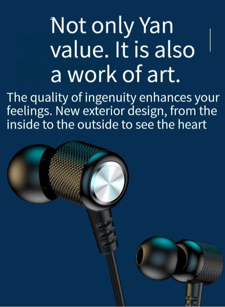 Wireless bluetooth headset sports binaural in-ear neck hanging neck headset super long standby battery life blue - Image 3