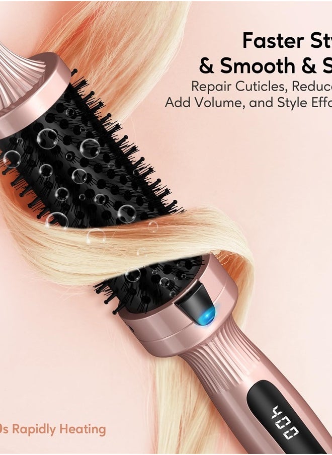 Terviiix 1.5 Inch Thermal Brush Create Blowout Look, Get Loose & Volume Layer Hair, Ceramic Tourmaline Ionic Hot Brush Heated Curling Brush, Digital Display 9 Temperatures Curling Iron, Dual Voltage  - Image 2