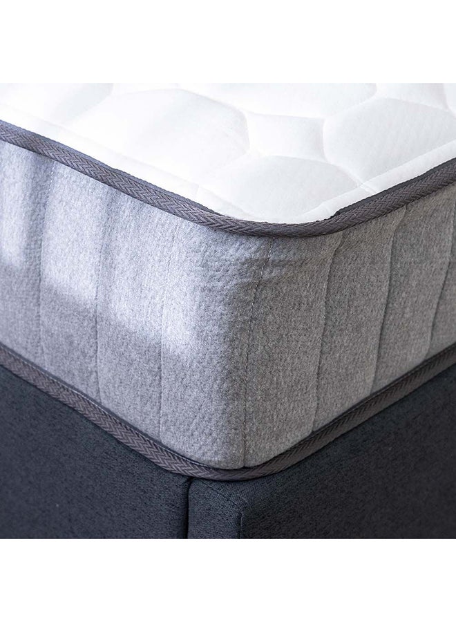 DANUBE HOME Natural Memory Foam With Pocket Spring Mattress Medium Firm Feel King Mattress Spine Balance For Pressure Relief 26 cm Thickness White Size L200xW180Cm - Image 1