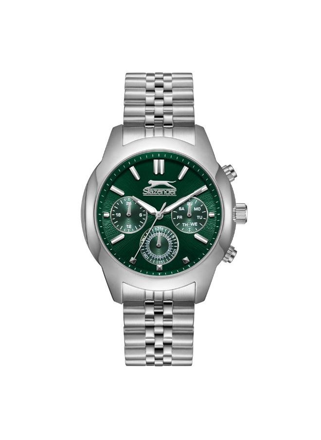 Slazenger SLAZENGER SL.9.2407.2.04 Men's Multi Function Display Watch & Metal Strap Silver  - Image 1