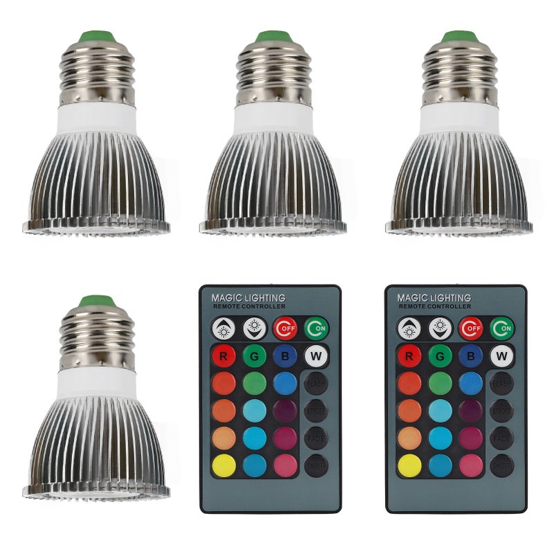 مصباح إضاءة مركزي LED 40WRGB من سبائك الألومنيوم، كأس مصباح بتحكم عن بعد RGB، 85-265 فولت، E27 - Image 1