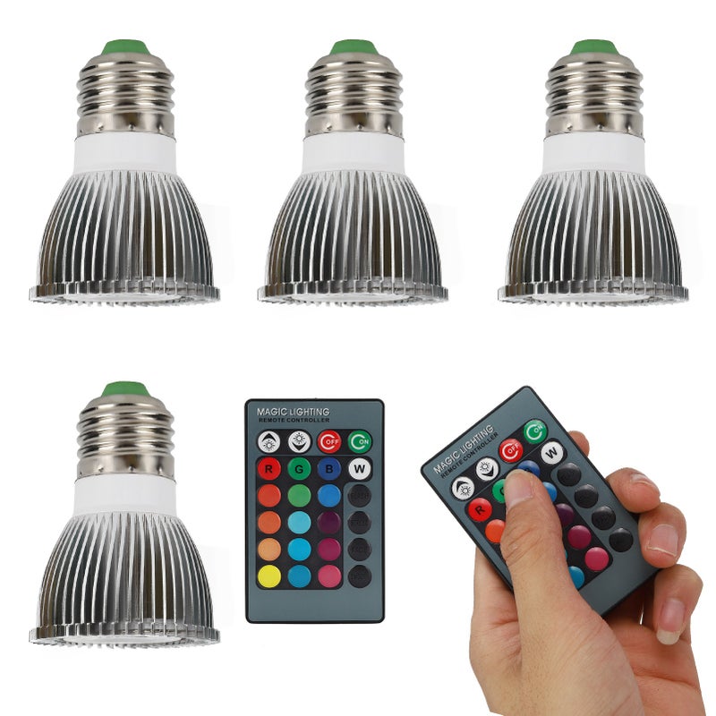 مصباح إضاءة مركزي LED 40WRGB من سبائك الألومنيوم، كأس مصباح بتحكم عن بعد RGB، 85-265 فولت، E27 - Image 4