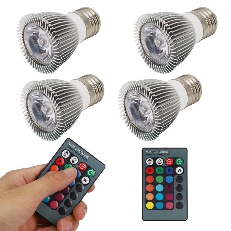 مصباح إضاءة مركزي LED 40WRGB من سبائك الألومنيوم، كأس مصباح بتحكم عن بعد RGB، 85-265 فولت، E27 - Image 2