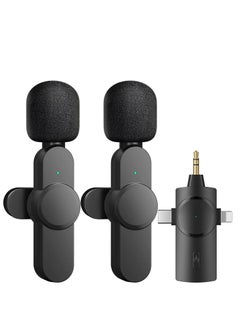 Wireless Lavalier Lapel Microphone for iPhone, iPad, Android, Camera – Plug & Play, 7H Long Working Time, Ideal for Interview, Video Podcast, Vlog, YouTube, and Streaming