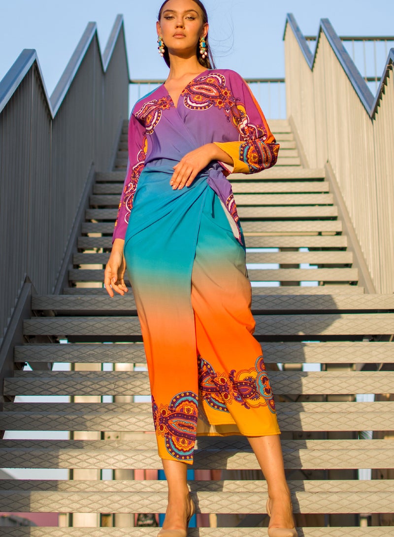 Sherwal waves boho wrapped dress - Image 2