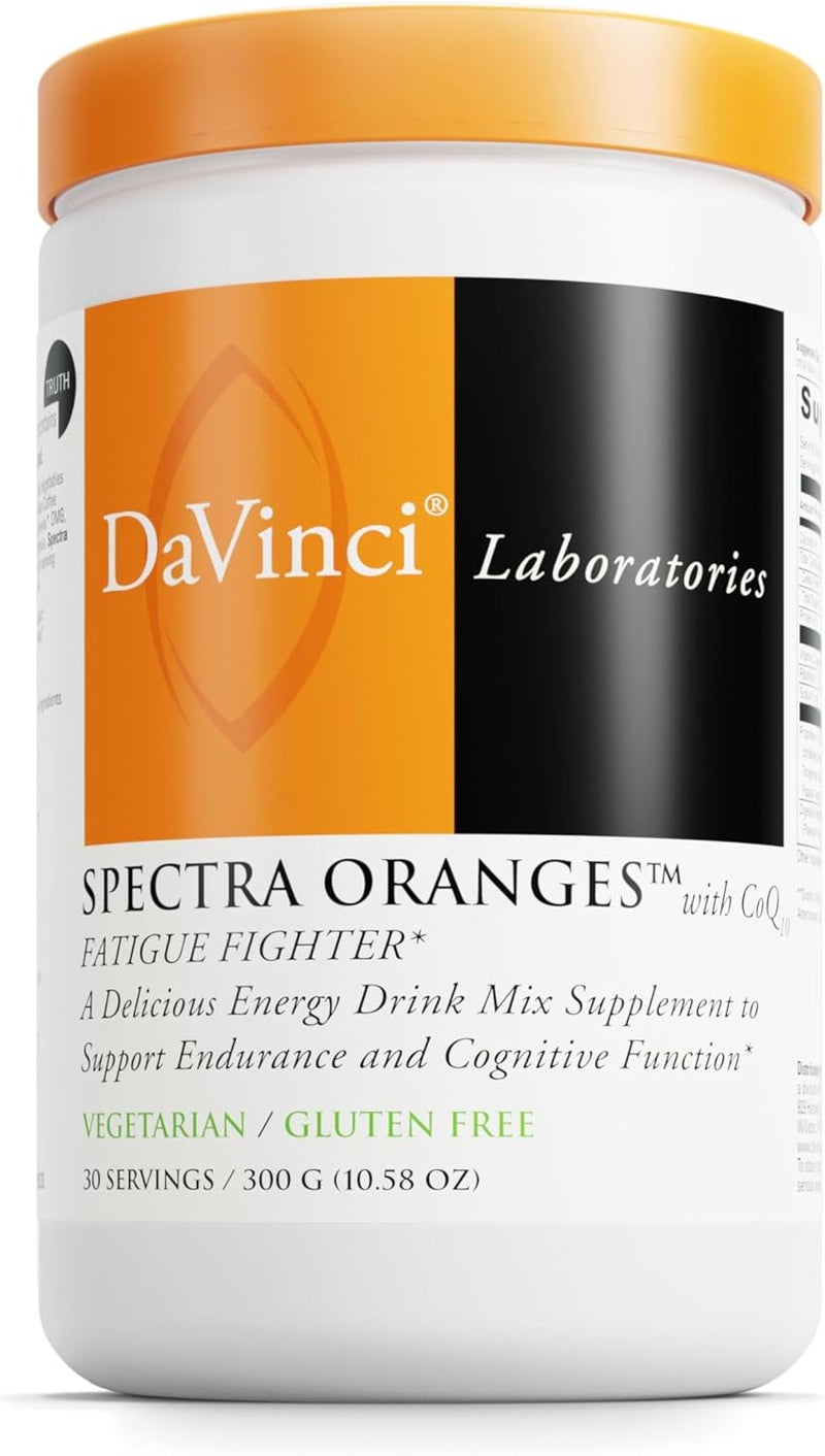 DAVINCI Labs Spectra Orange  Natural Energy Support Drink Supplement  Herbal Extracts Support Endurance Metabolism  Brain Function  Vegetable  Fruit Powder Supplement  30 Servings 300 g - Image 1
