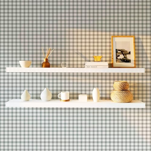 YXTII Plaid Peel and Stick Wallpaper 17.3"×78.7", Striped Removable Wall Paper Contact Paper Wallpaper for Bedroom Boho Waterproof Self Adhesive Shelf Drawer Liner - Image 5