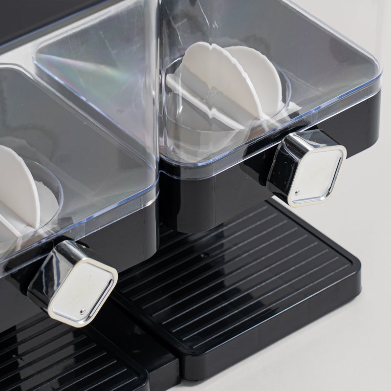 Alberto plastic double cereal dispenser square, black 3700ml - Image 2