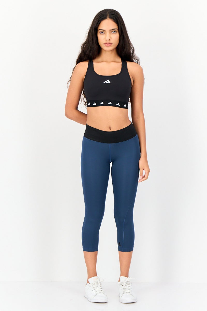 Adidas Women Brand Logo Padded Sports Bra, Black  - Image 4