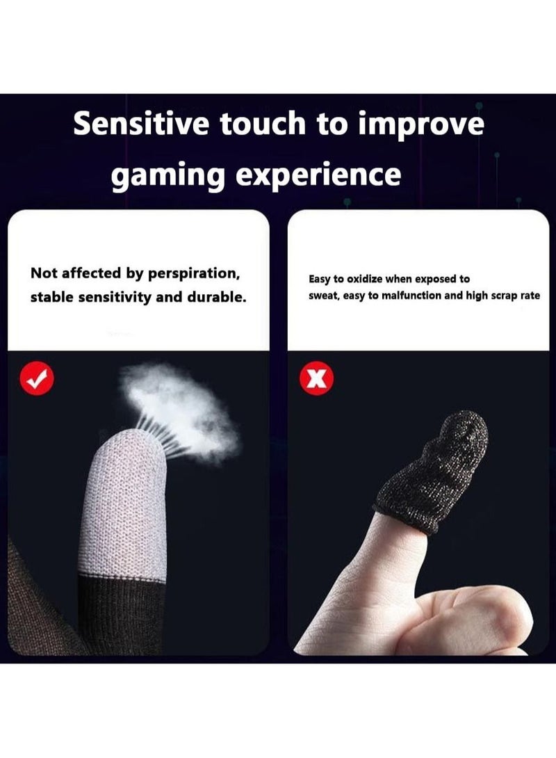 Gaming Gloves - The Newest Sweatproof Finger Gloves with Touch Screen Compatibility, Designed with Silver Fiber G1 Material for PUBG Mobile Phone Games Accessories (1Pair)  - Image 3