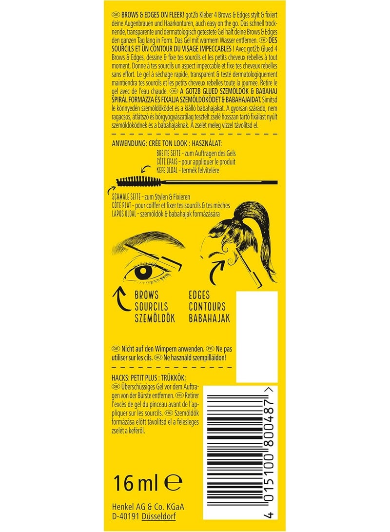 got2b glue 4 brows & edges (16 ml), 2in1 brow gel & hair mascara, with a practical, two-sided eyebrow brush for styling and fixing baby hair, vegan formula - Image 3
