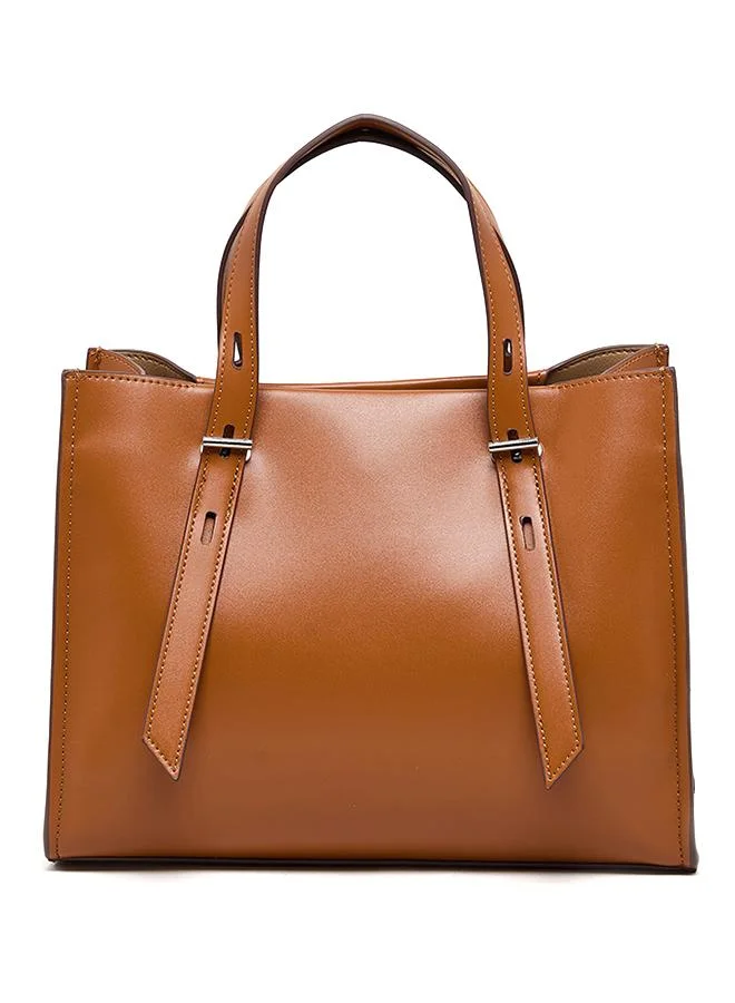 Anne Klein Monogram PU Zip Closure Tote Bag