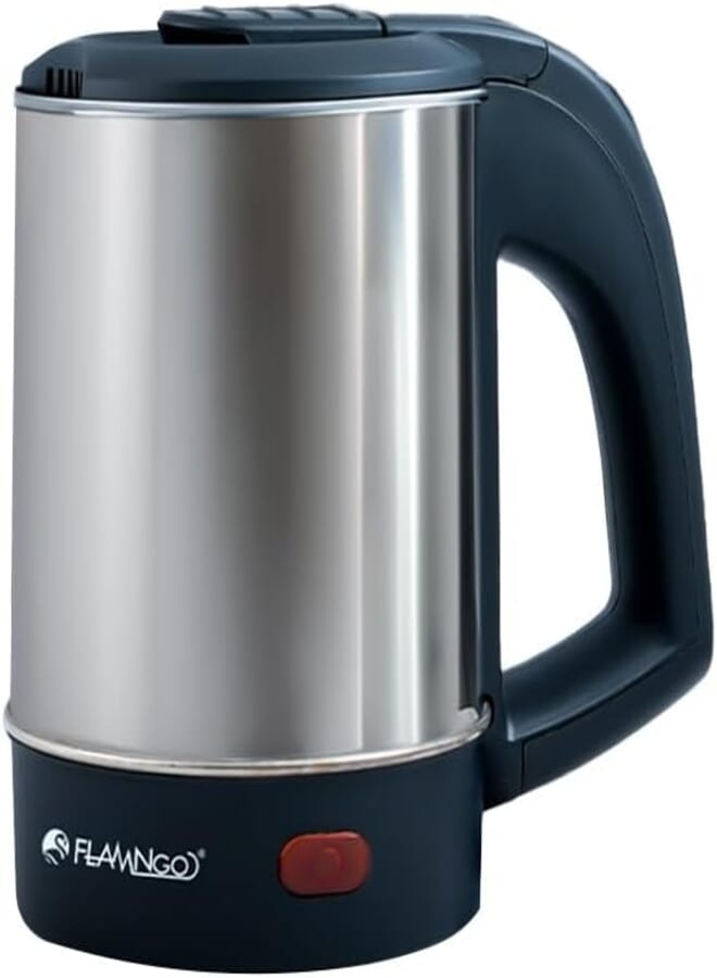 FLAMNGO Mini Electric Kettle, 600ml, Stainless Steel, 500W, 220-240V