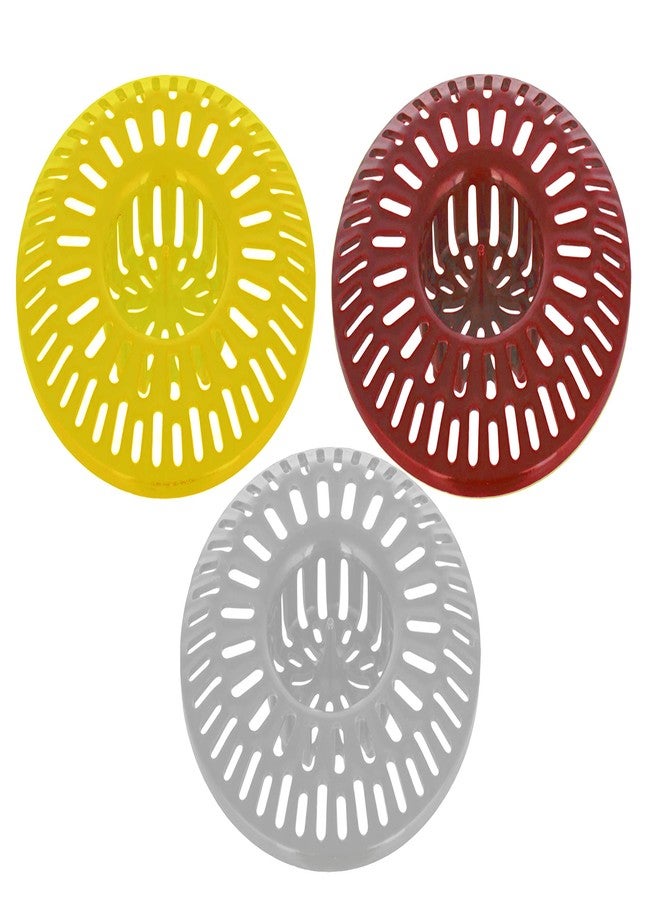 OFXDD Sink Strainer 3 Inch - Plastic Bathtub Hair Catcher for Drain - Kitchen Drain Catcher for Food, Waste, 3 Pcs - Accessories for Bathroom and Kitchen - Image 1