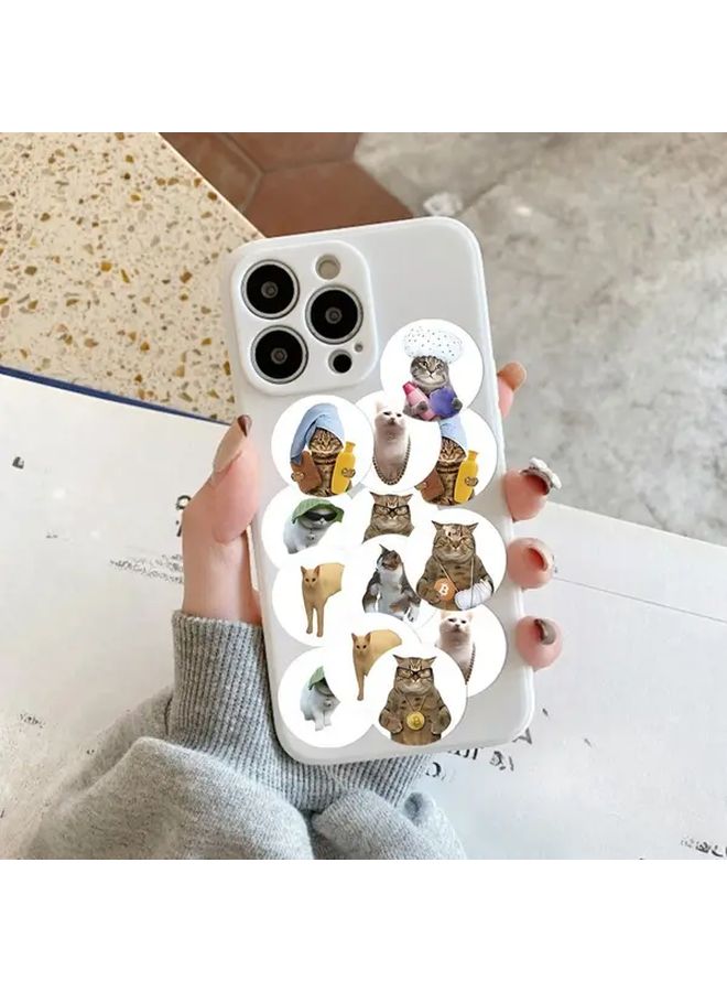 3000pcs Funny Cat Stickers Cute Meme Designs Expressive Eyes Tabby Siamese British Shorthair - Image 5