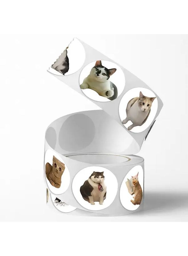 3000pcs Funny Cat Stickers Cute Meme Designs Expressive Eyes Tabby Siamese British Shorthair - Image 3