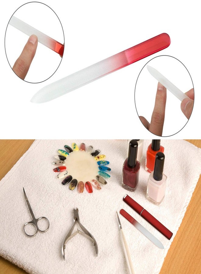 Mudder 6 Pack Glass Nail Files with Case Stocking Stuffers for Women Crystal Glass Fingernail Files for Natural Nails Double Sided Nail File Gifts Manicure Set for Gentle Nail Care, 6 Colors - Image 4