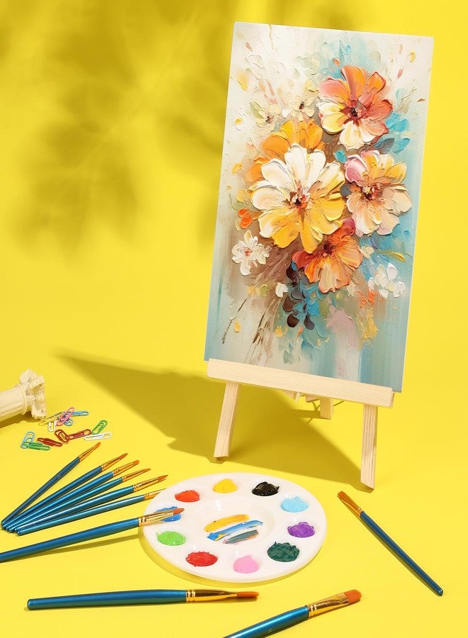 AROIC مجموعة أرويك الاحترافية للرسم 156 قطعة مع حاملات، 12 حامل خشبي، 120 فرشاة برأس نايلون، 12 لوحة رسم و12 لوحة خلط، مجموعة مستلزمات الرسم للأطفال والبالغين لحفلة الرسم. - Image 5