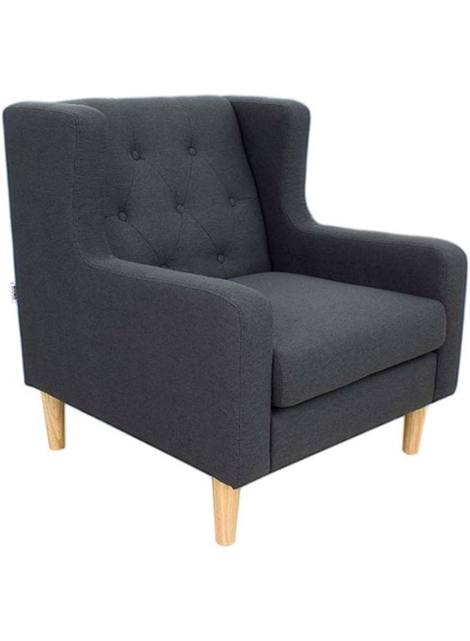 Comfynest Comfynest Zirco 1Seater Fabric Sofa With 2Year Warranty 80X85X88Cm Dark Grey - Image 3