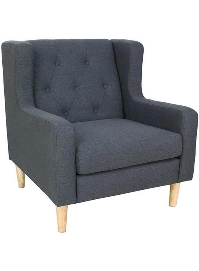 Comfynest Comfynest Zirco 1Seater Fabric Sofa With 2Year Warranty 80X85X88Cm Dark Grey - Image 2