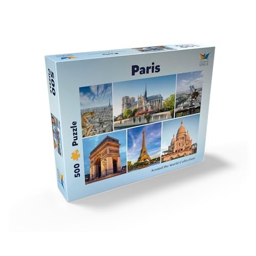 MyPuzzle.com MyPuzzle Paris Notre Dame Eiffel Tower and Sacre Coeur Premium 500 Piece Jigsaw Puzzle for Adults - Image 5