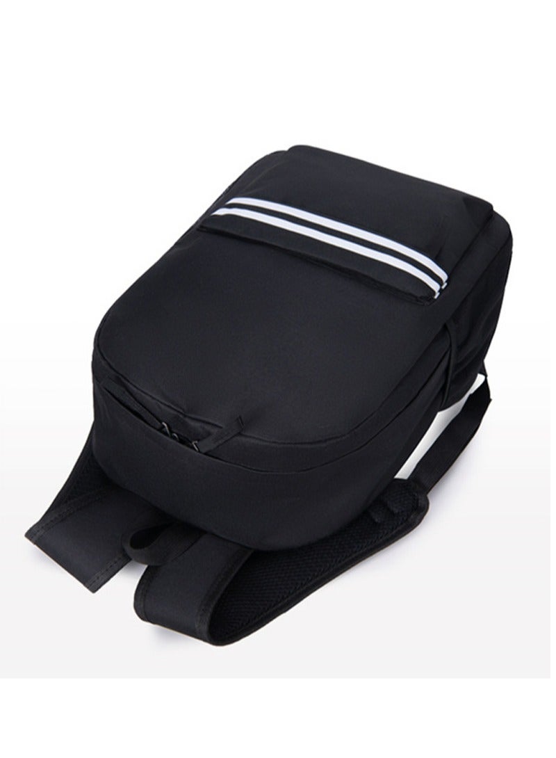 Large Capacity Stylish Backpack Student backpack Black/White  - Image 5