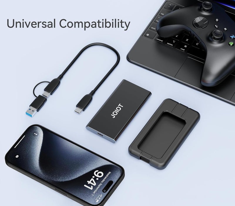 JOIOT 512G Portable SSD Up to 2000MB/s USB-C USB 3.2 Gen 2x2 External SSD with Protective Case - Image 3