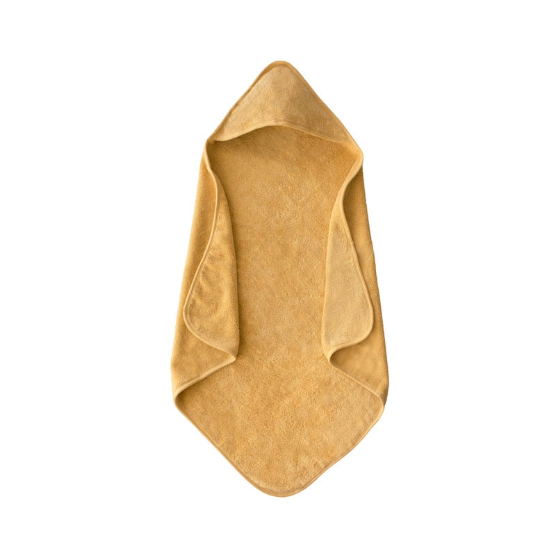 mushie Baby Hooded Towel | Organic Cotton (Fall Yellow) - Image 1
