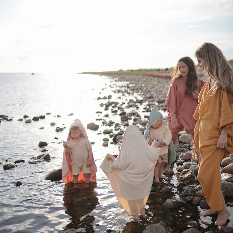 mushie Baby Hooded Towel | Organic Cotton (Fall Yellow) - Image 3