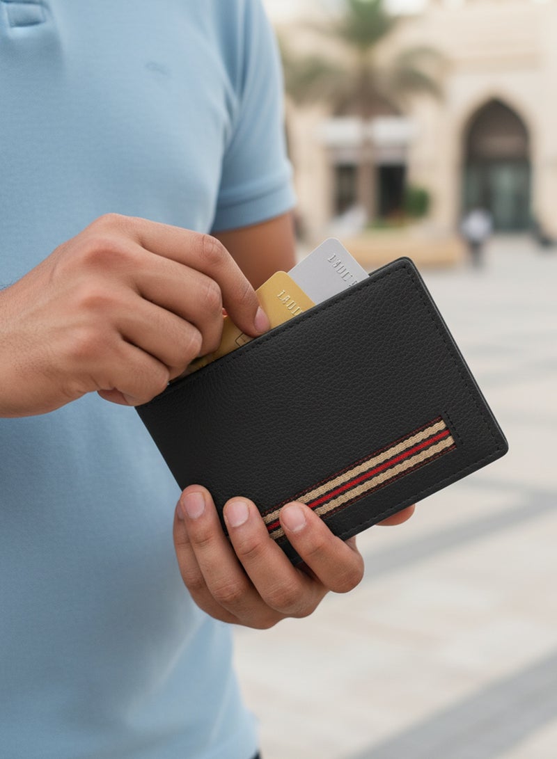 FIORICASA Men’s All-Black Fashion Gift Set (5 Pieces) – Watch, Wallet, Belt, Sunglasses & Keychain - Image 4