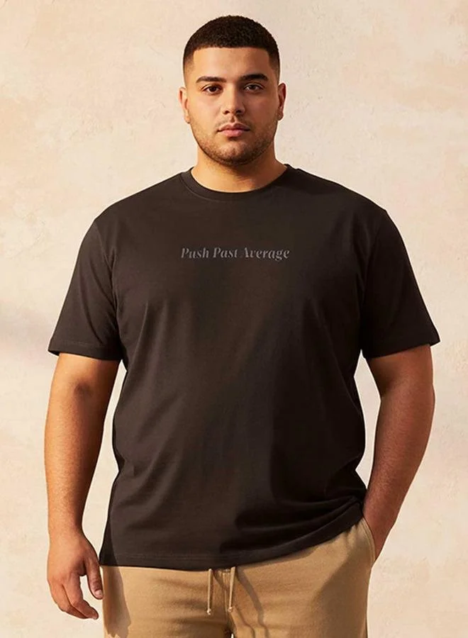 Maxim Splash Maxim Plus Crew Neck Short Sleeves Slogan Print T-shirt