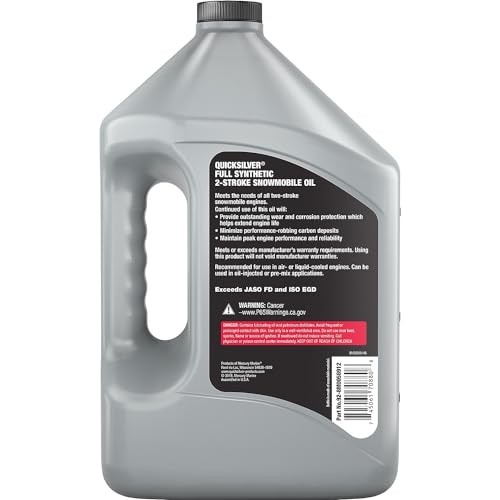 Quicksilver Specialty Lubricants 2-Cycle Full Synthetic Snowmobile Oil 92-858041Q01 1-Gallon - Image 5