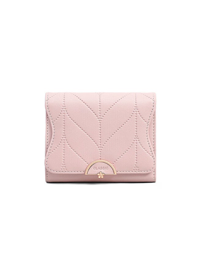 Viney Leather Women's Wallet, Large Capacity, Short Handbag, Student Multi-card Slots, Coin Purse, Stylish Light Luxury Leather Clutch - Image 2