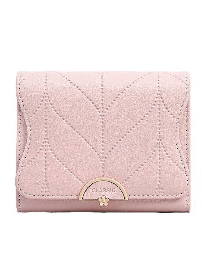 Viney Leather Women's Wallet, Large Capacity, Short Handbag, Student Multi-card Slots, Coin Purse, Stylish Light Luxury Leather Clutch - Image 3