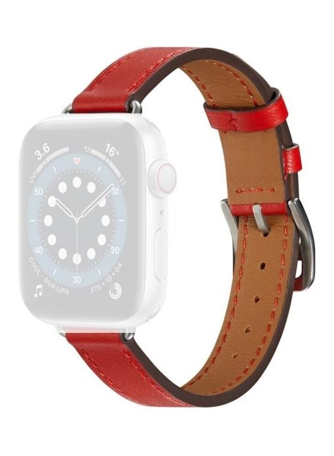 NIBEMINENT Ethnic Replacement Watchband for Apple Watch Series 1/2/3/4/5/6/7/SE 38/40/41mm Red - Image 1
