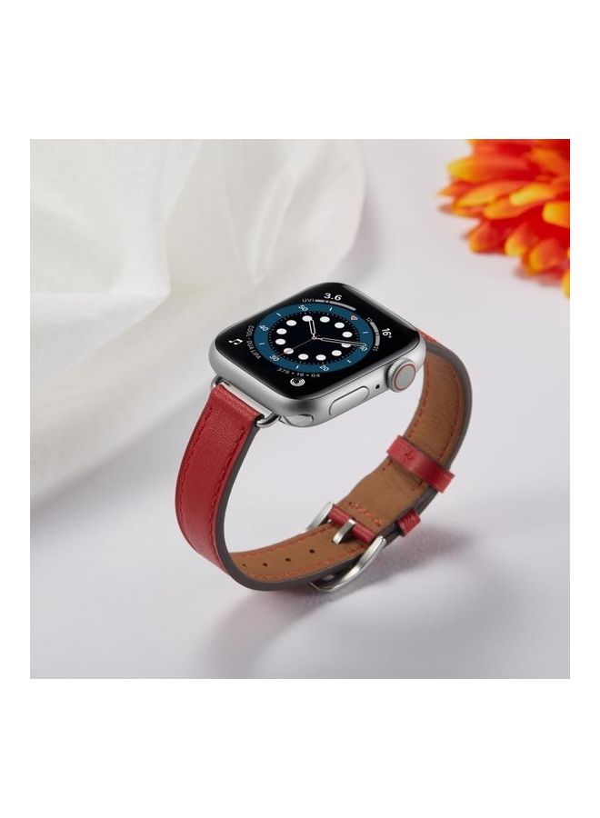 NIBEMINENT Ethnic Replacement Watchband for Apple Watch Series 1/2/3/4/5/6/7/SE 38/40/41mm Red - Image 5