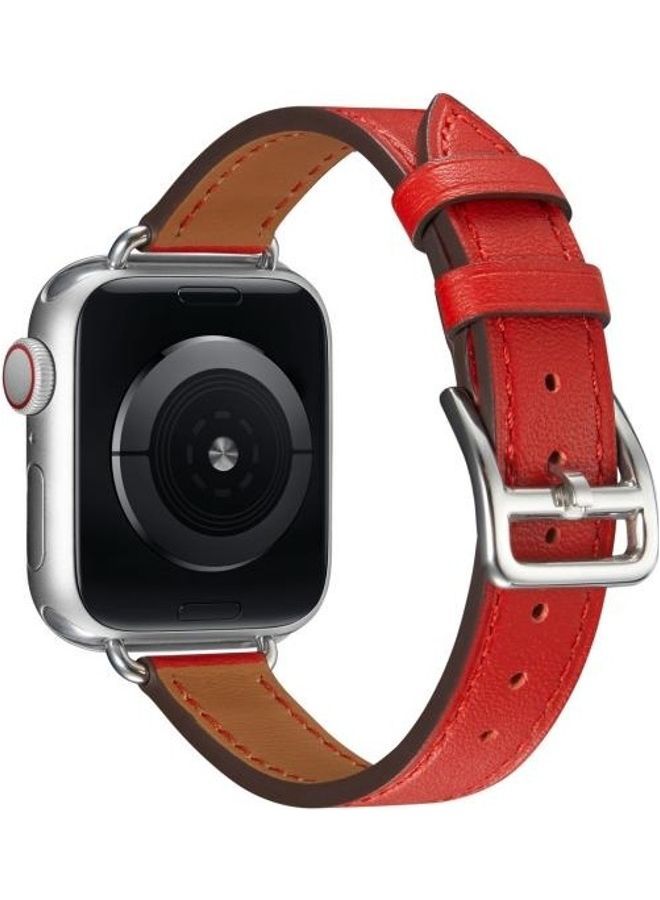 NIBEMINENT Ethnic Replacement Watchband for Apple Watch Series 1/2/3/4/5/6/7/SE 38/40/41mm Red - Image 3