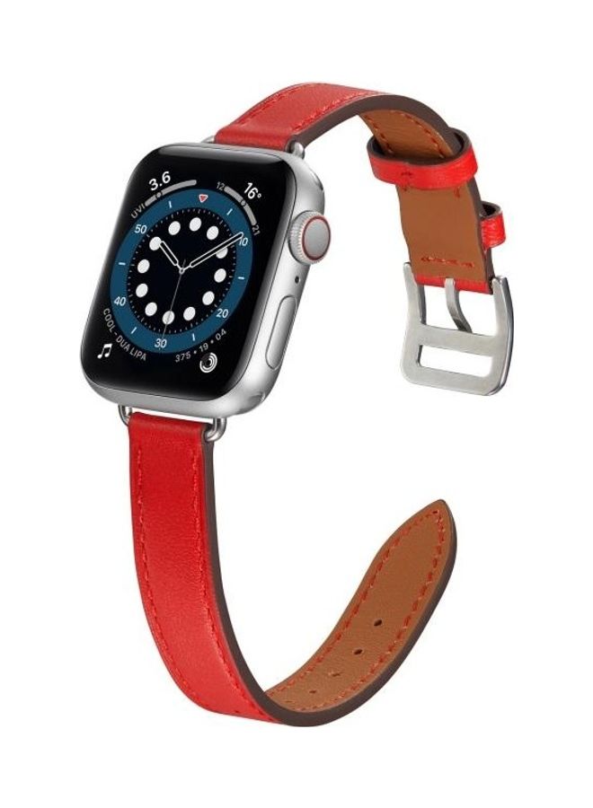NIBEMINENT Ethnic Replacement Watchband for Apple Watch Series 1/2/3/4/5/6/7/SE 38/40/41mm Red - Image 4