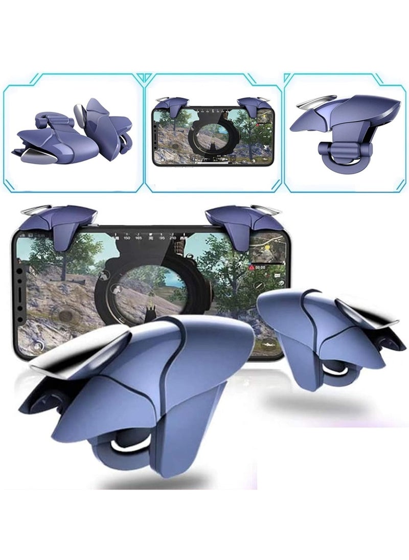 Concretization - Professional Game Trigger, 2 Buttons For Pubg Mobile Controller, Support IOS, Android, And Most Phones And Ipads, Aluminum Button, Support COD/PUBG/FORTNITE (الأزرار مع الأكمام) - Image 1