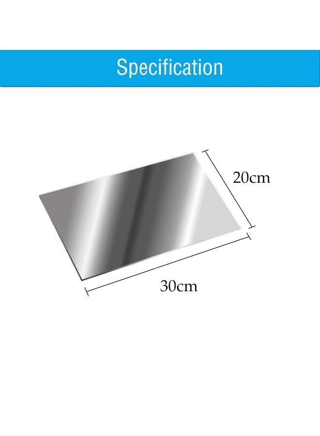 DUNISO 4 Pcs Full Length Wall Mirror Tiles，Wall-Mounted Acrylic Mirror，Non Glass Safety Mirror，Waterproof，High-definition, Easy to Install，for Home Gym, Bedroom, Door & Bathroom，29*21cm  - Image 4