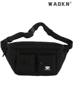 WAOKN Outdoor Leisure Chest Bag,Large Capacity Waterproof Crossbody Bag Fanny Pack Belt Bag,Adjustable Shoulder Bag Front Sling Pack Backpack,Outdoor Streetwear Strap Vest Chest Bag For Men Women Sport Bag  - Image 1