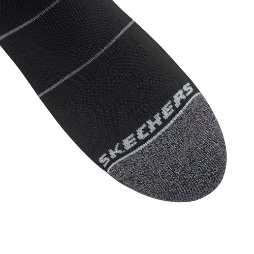 SKECHERS جوارب سكيرشرز للرجال 6 عبوات للعمل، أسود، 10-13 - Image 3