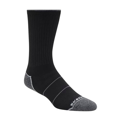 SKECHERS جوارب سكيرشرز للرجال 6 عبوات للعمل، أسود، 10-13 - Image 2