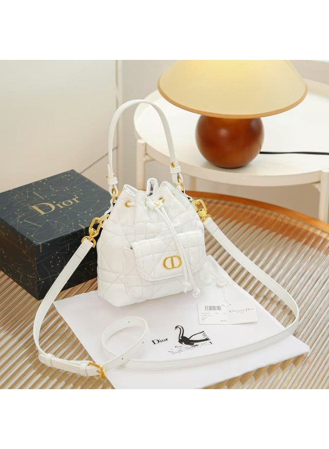 Dior Addict Timeless Elegance Dior White Drawstring Bag