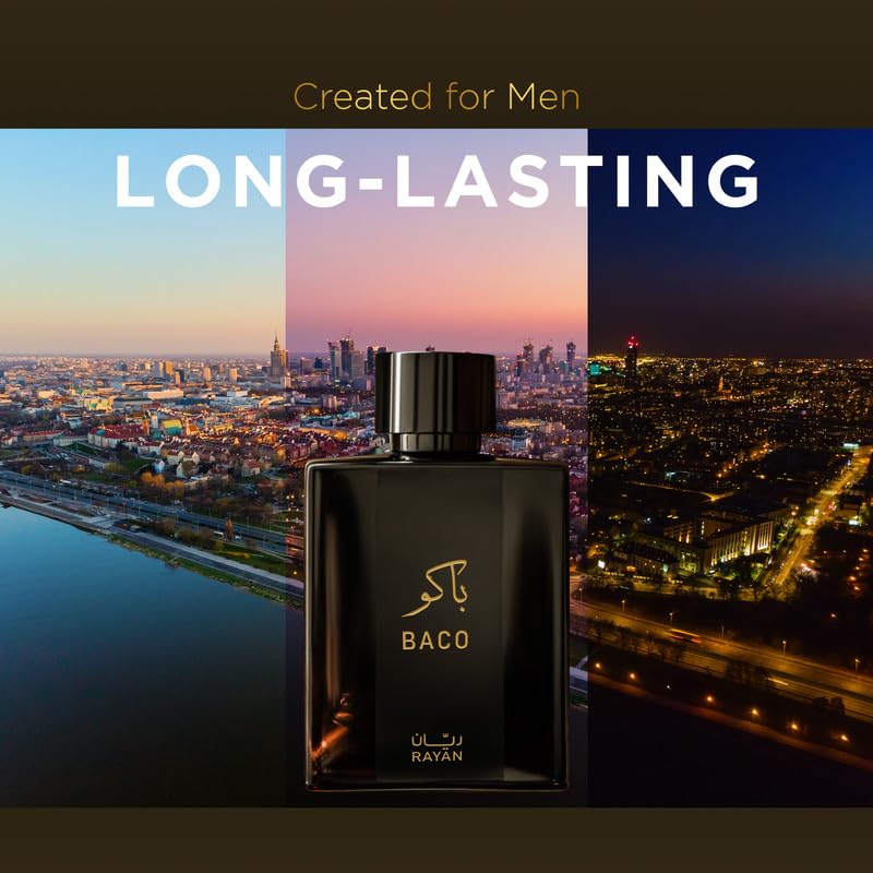 RAYAN Baco Tobacco & Leather Perfume for Men â€“ Arabian Eau De Parfum, 100mL (3.34 Fl oz) Perfumes Arabes Para Hombres, Bold Menâ€™s Perfume with Vetiver, Patchouli, Saffron & Spices â€“ Ideal Gift for Him - Image 5