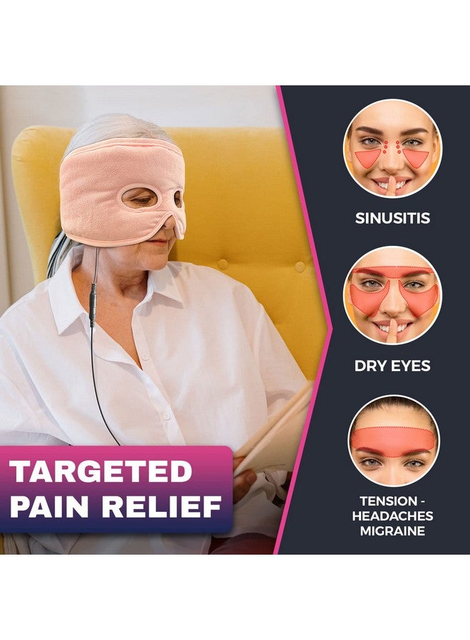 كريتريل قناع مويست هيت لتخفيف ضغط الجيوب الأنفية مع 3 إعدادات للحرارة، وسادة تدفئة كبيرة جدًا للوجه للعينين، والتهاب الجيوب الأنفية، والصداع النصفي الهرموني، وتخفيف صداع التوتر - Image 4