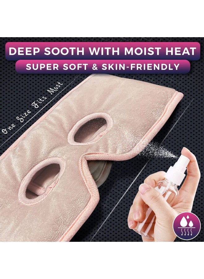 كريتريل قناع مويست هيت لتخفيف ضغط الجيوب الأنفية مع 3 إعدادات للحرارة، وسادة تدفئة كبيرة جدًا للوجه للعينين، والتهاب الجيوب الأنفية، والصداع النصفي الهرموني، وتخفيف صداع التوتر - Image 2