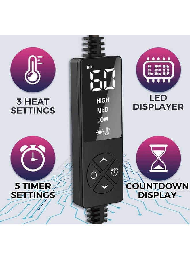 كريتريل قناع مويست هيت لتخفيف ضغط الجيوب الأنفية مع 3 إعدادات للحرارة، وسادة تدفئة كبيرة جدًا للوجه للعينين، والتهاب الجيوب الأنفية، والصداع النصفي الهرموني، وتخفيف صداع التوتر - Image 1