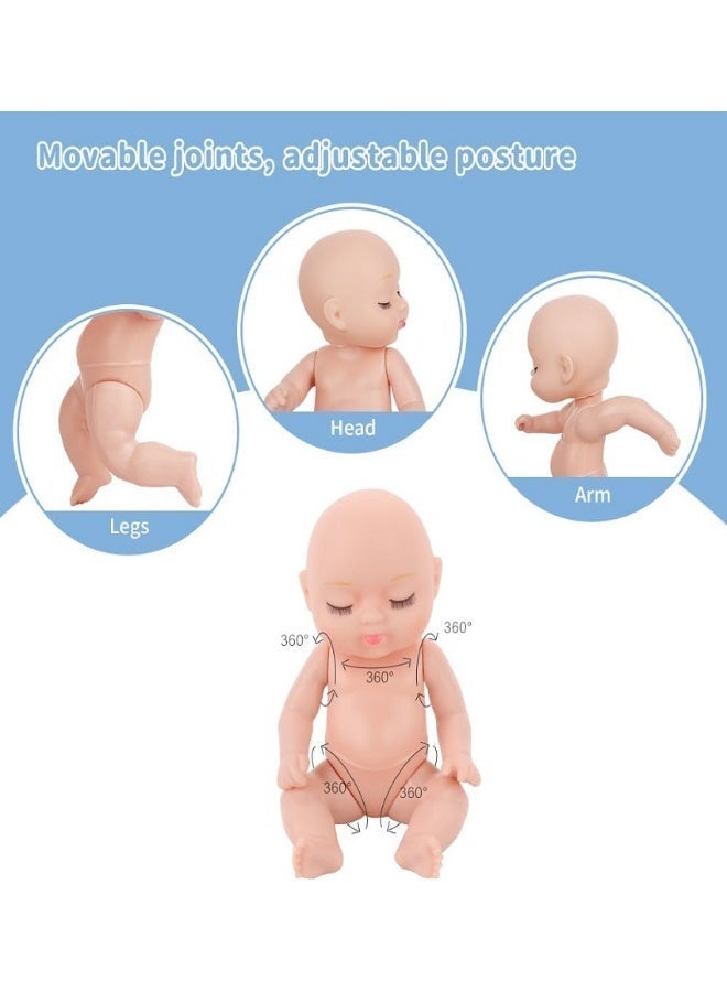 SUZZ 6pcs Mini Baby Dolls Gift Set, Cute Small Brown bear, Unicorn, Tiger, Giraffe, Rabbit, Bee Baby Doll Toys With Animal Clothes, Perfect Birthday, Holiday and Ramadan Gifts for Girls And Boys, Suitability Kids 3 and Up - Image 3