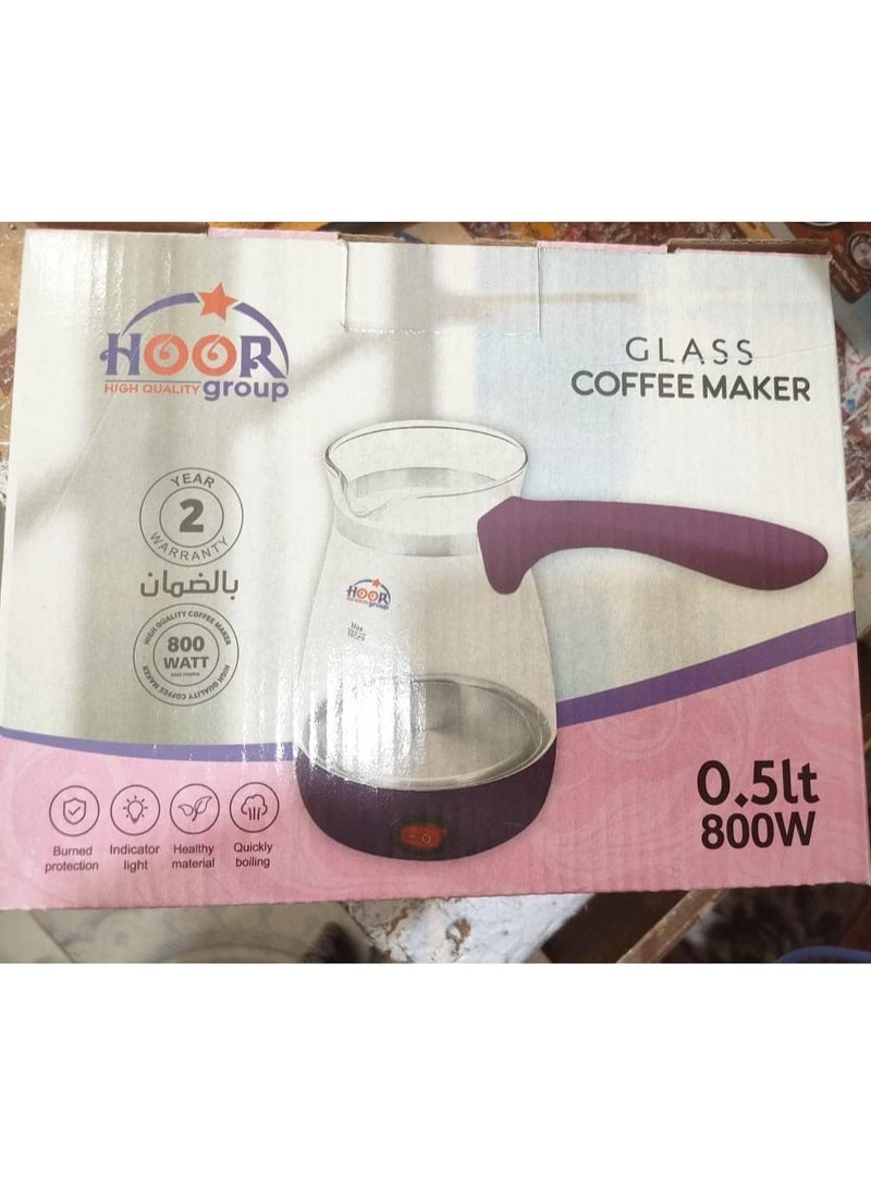 HOOR Hor Multicolor Glass Electric Coffee Maker - Image 2